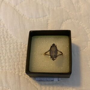 Gold Oval Stone Ring